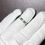 Thumbnail: 14K White Gold Tsavorite and Natural Diamond Ring