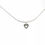 Thumbnail: 14K White Gold Diamond Heart Bar Necklace