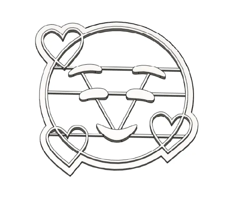 PERSONALIZADO CORTADOR EMOJI CORAZON C33
