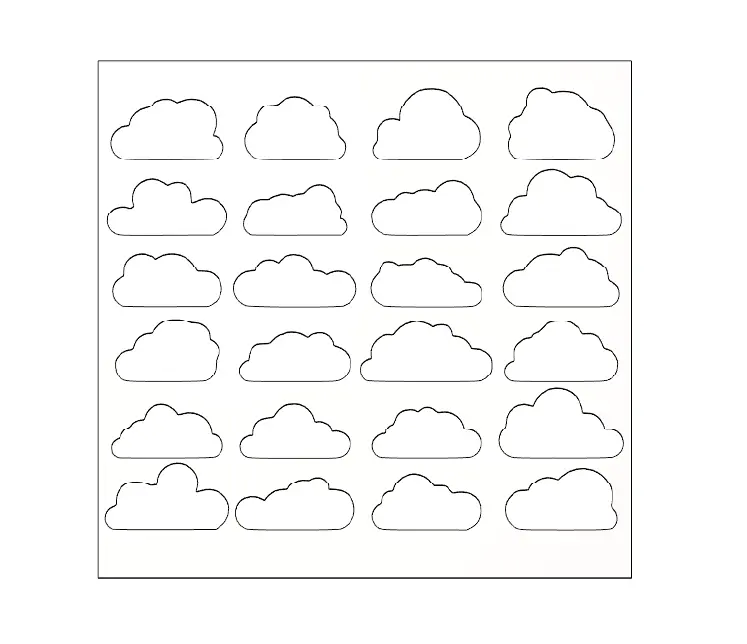 PERSONALIZADO STENCIL NUBES ST14