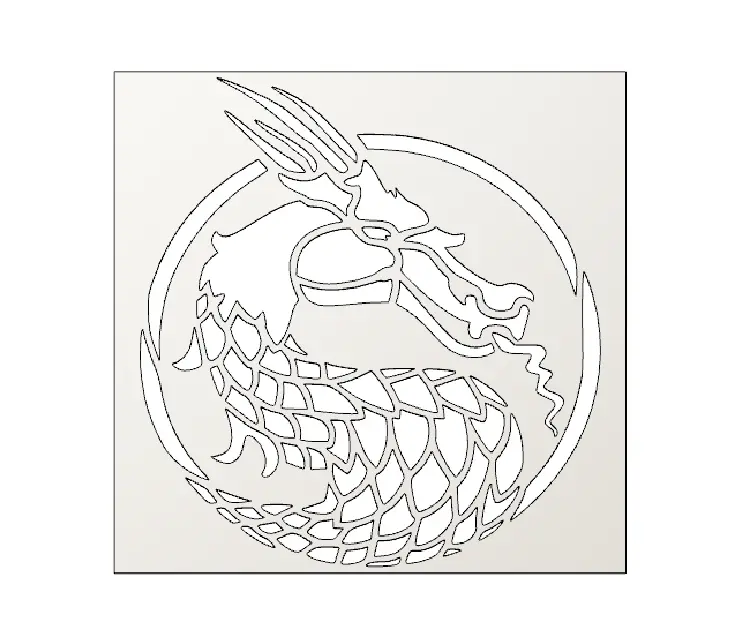 PERSONALIZADO STENCIL DRAGON ST24