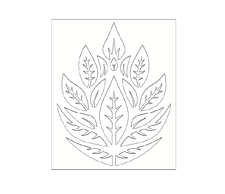 PERSONALIZADO STENCIL HOJA ST16