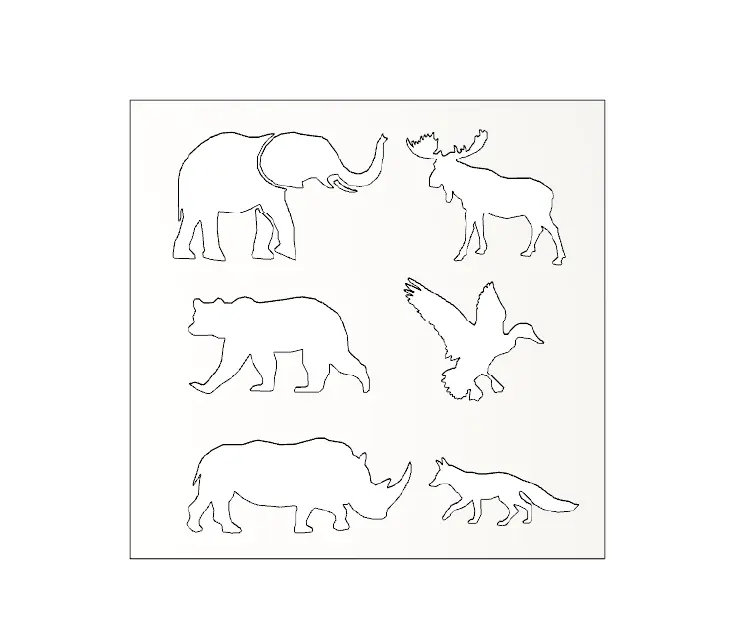 PERSONALIZADO STENCIL ANIMALES ST23