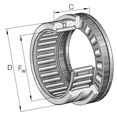 Комбинированные радиально-упорные шариковые подшипники INA NKXR15-Z-XL