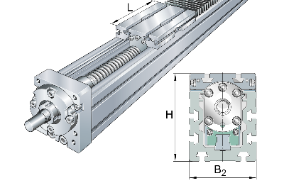 Модуль линейного перемещения MKUVE15-160-KGT-OA-N INA