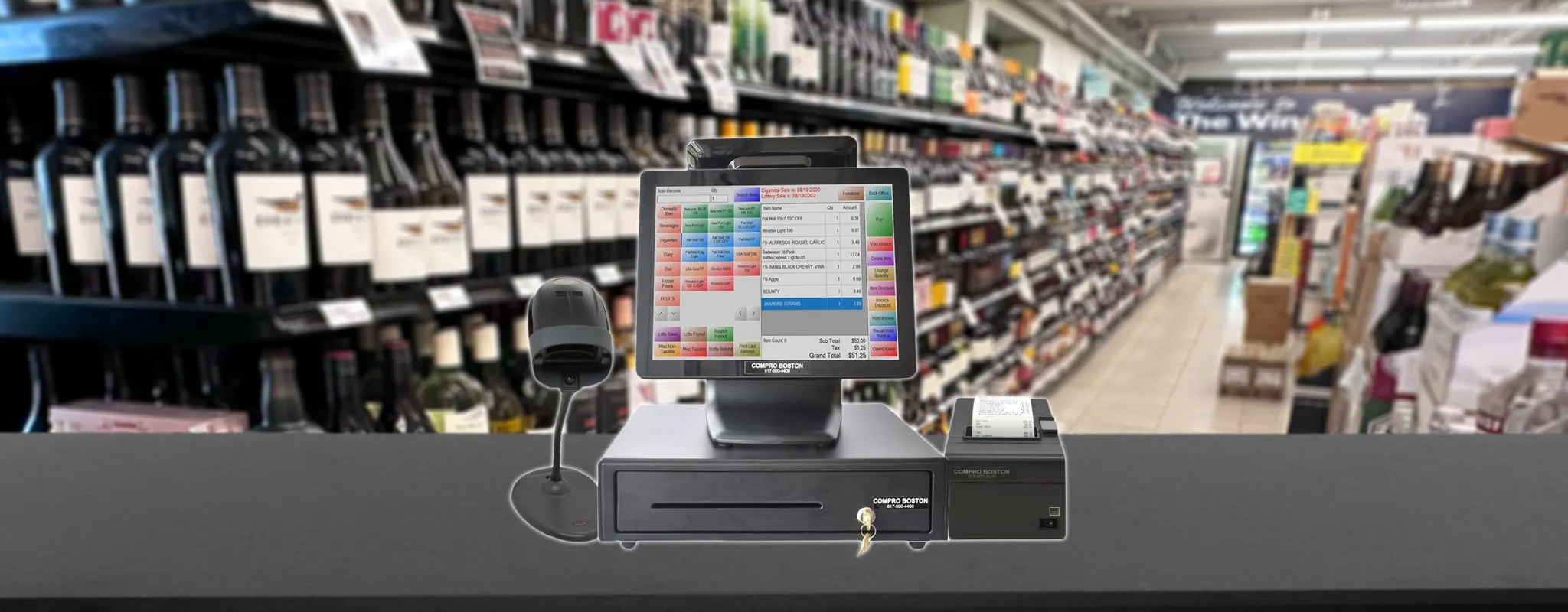 LMS POS is simple POS for Liquor Store, Grocery Store and retail stores. It is easy to use but powerful. Mobile Inventory and online ordering features are included in the POS.