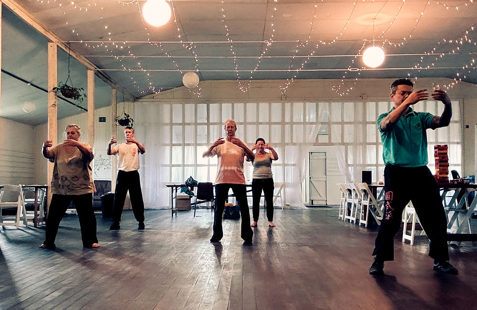 Practising QiGong in a group