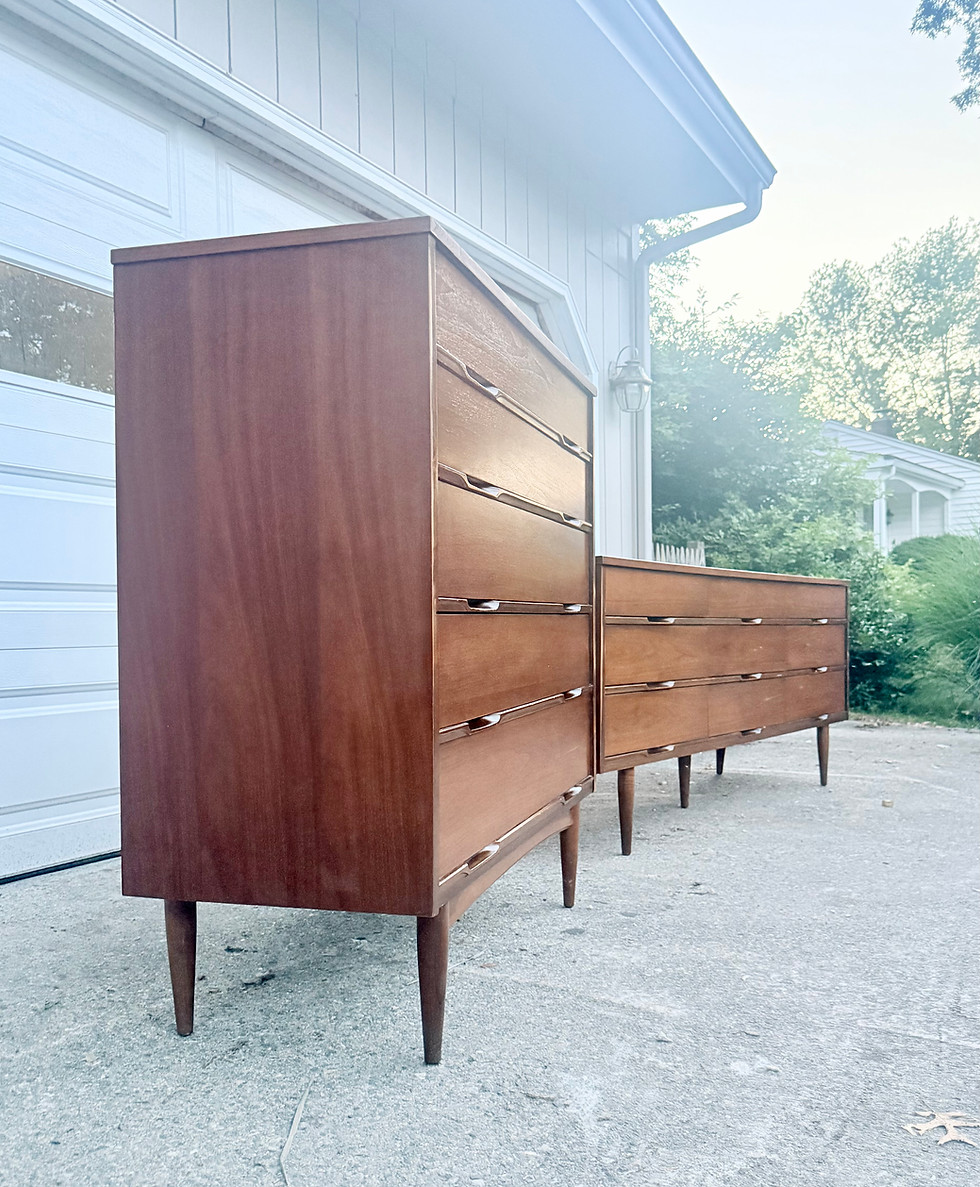 Thumbnail: Mid Century Modern Lowboy & Highboy Dresser