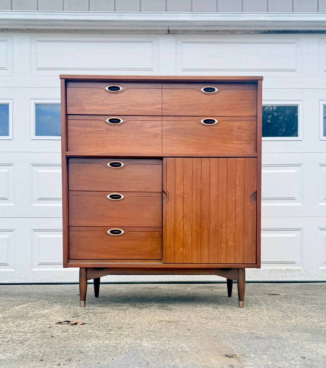 Mainline by Hooker Mid Century Modern Highboy Dresser