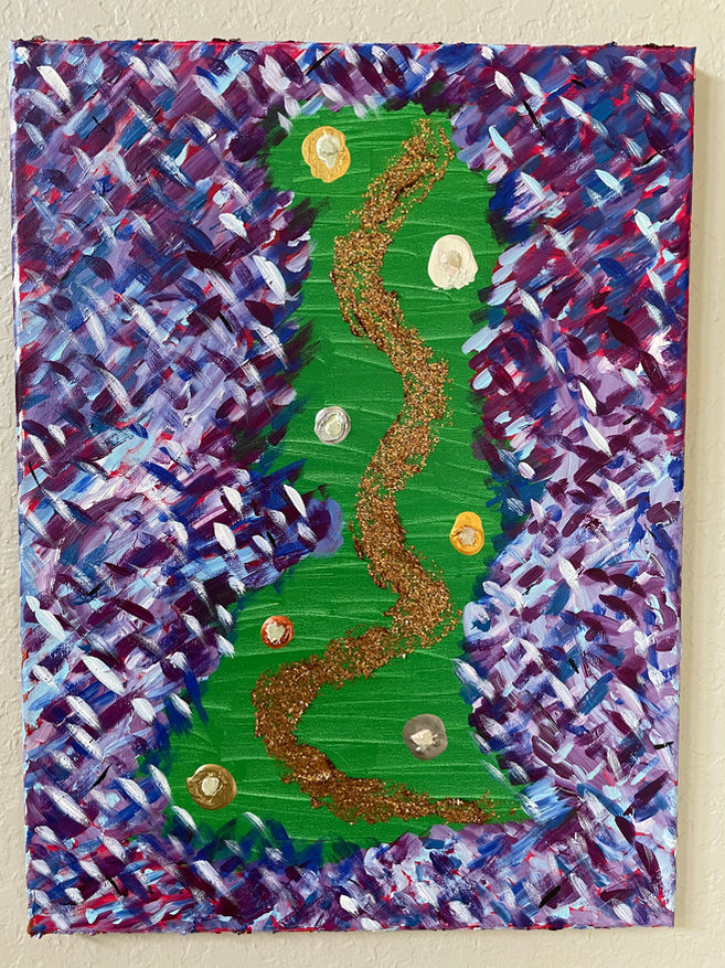 The Long and Winding Road - August 2021 - Acrylic on canvas 18 x 24 - Naples, FL copyrigh