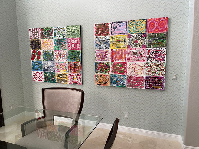 Palette Intrigue Portfolio 1 and 2 - twenty 9 x 12 individual panels date from 2019-2021