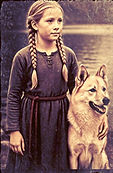 Image of Solveig and Skål their dog