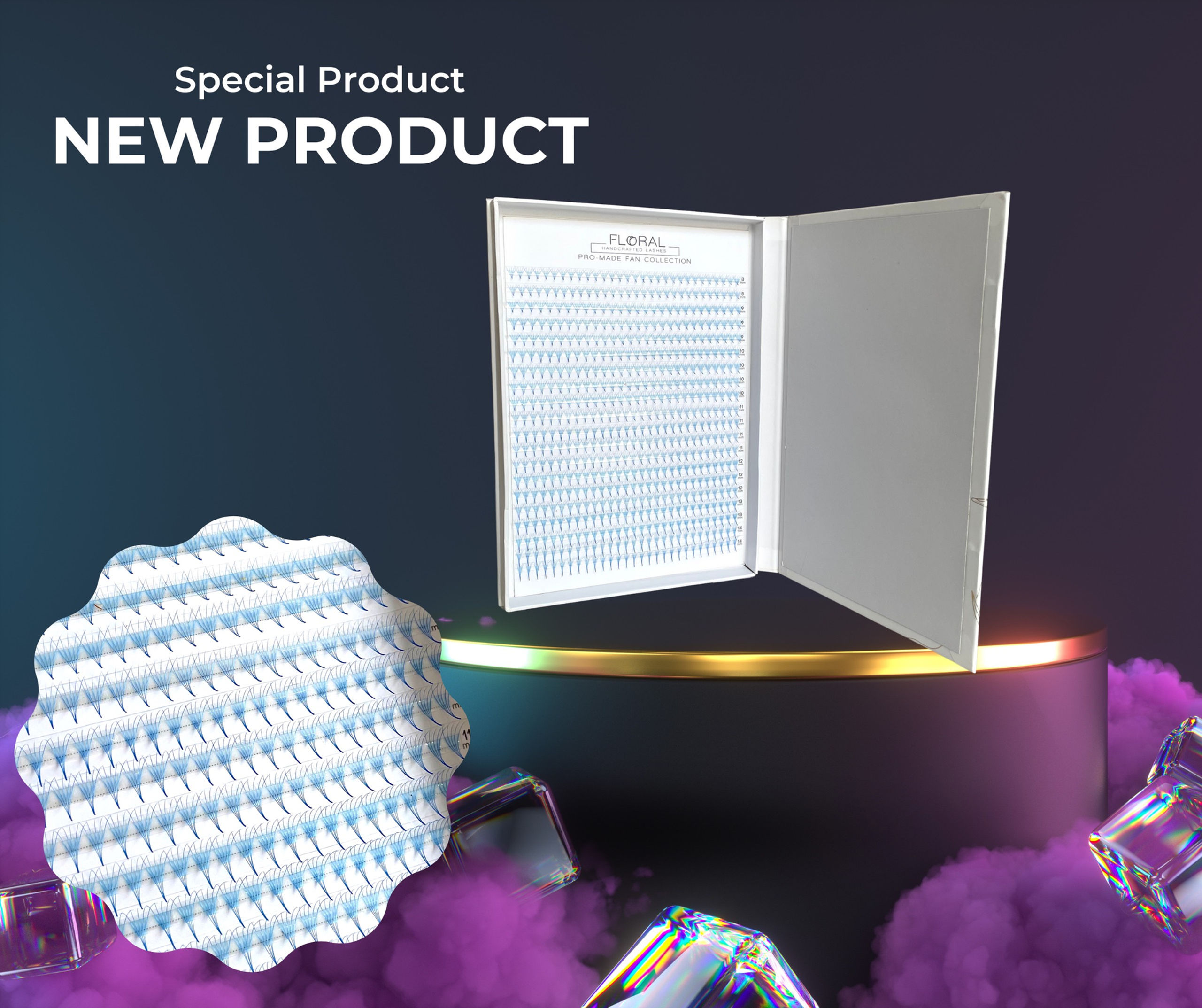 XL TRAY 5D BLEU | PROMADE FANS MIX SIZES ( 600FANS )