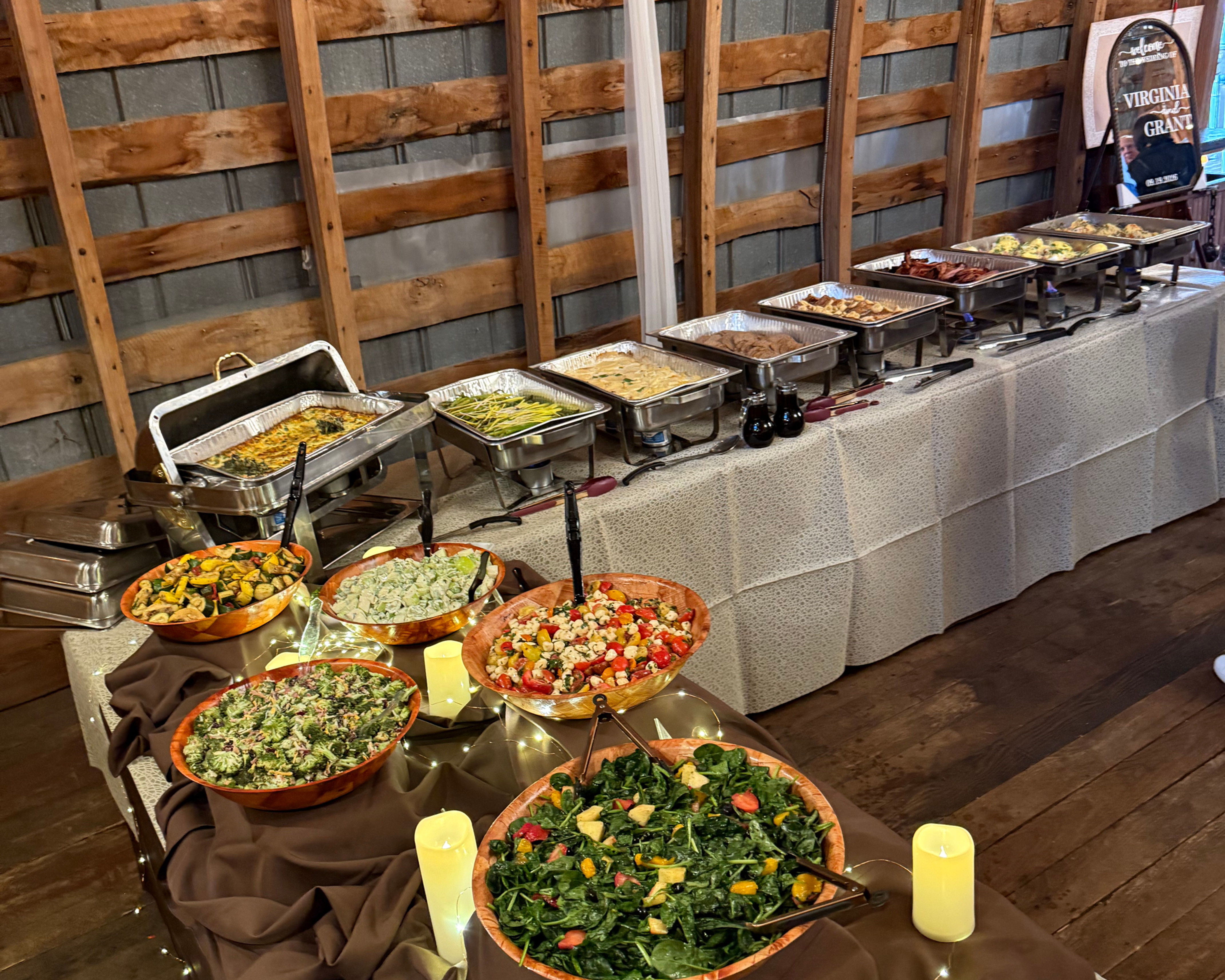 Wedding farewell brunch ideas from Heritage Barn in Hamilton, NY: menu ideas, coffee bars, cozy dress codes, and a real Sunday brunch spread
