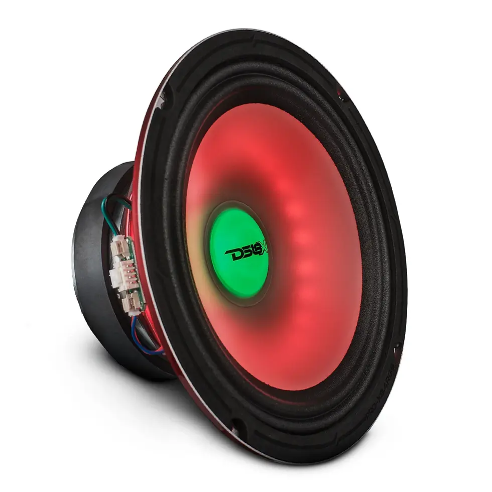 Thumbnail: MID-RANGE LOUDSPEAKER W/ DUAL RGB LED FOR CONE & DUST CAP 250 WATTS 4-OHM