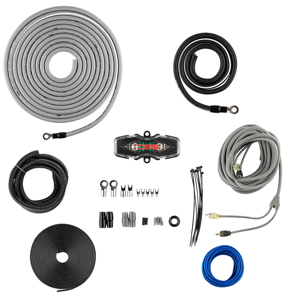 Thumbnail: DS18 AMPKIT4/SLV – 4GA CCA INSTALLATION FIT FOR CAR AUDIO AMPLIFIERS SILVER