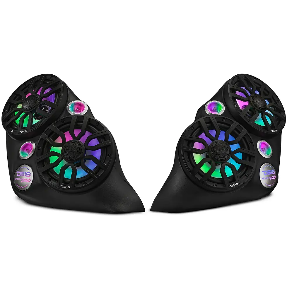 Thumbnail: POLARIS SLINGSHOT FRONT FENDER DUAL 8" SPEAKER PODS W/ DIGITAL LED LIGHTING