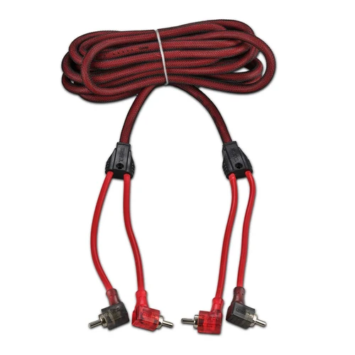 100% OFC ULTRA FLEX 2-CH RCA W. 90 DEGREE ENDS, DUAL TWIST