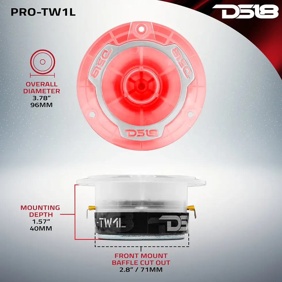 Thumbnail: 3.8" SUPER BULLET TWEETER W. 1" ALUMINUM VOICE COIL & DIGITAL LED LIGHTS