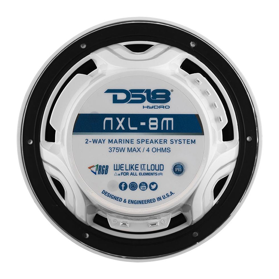 Thumbnail: NXL 8" 2-Way Coaxial Marine Speaker With LED RGB Lights 125 Watts Rms 4-Ohm