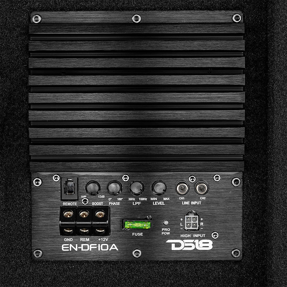 Thumbnail: DS18 EN-DF10A AMPLIFIED 10" SHALLOW DOWN-FIRING SUBWOOFER ENCLOSURE 500 WATTS