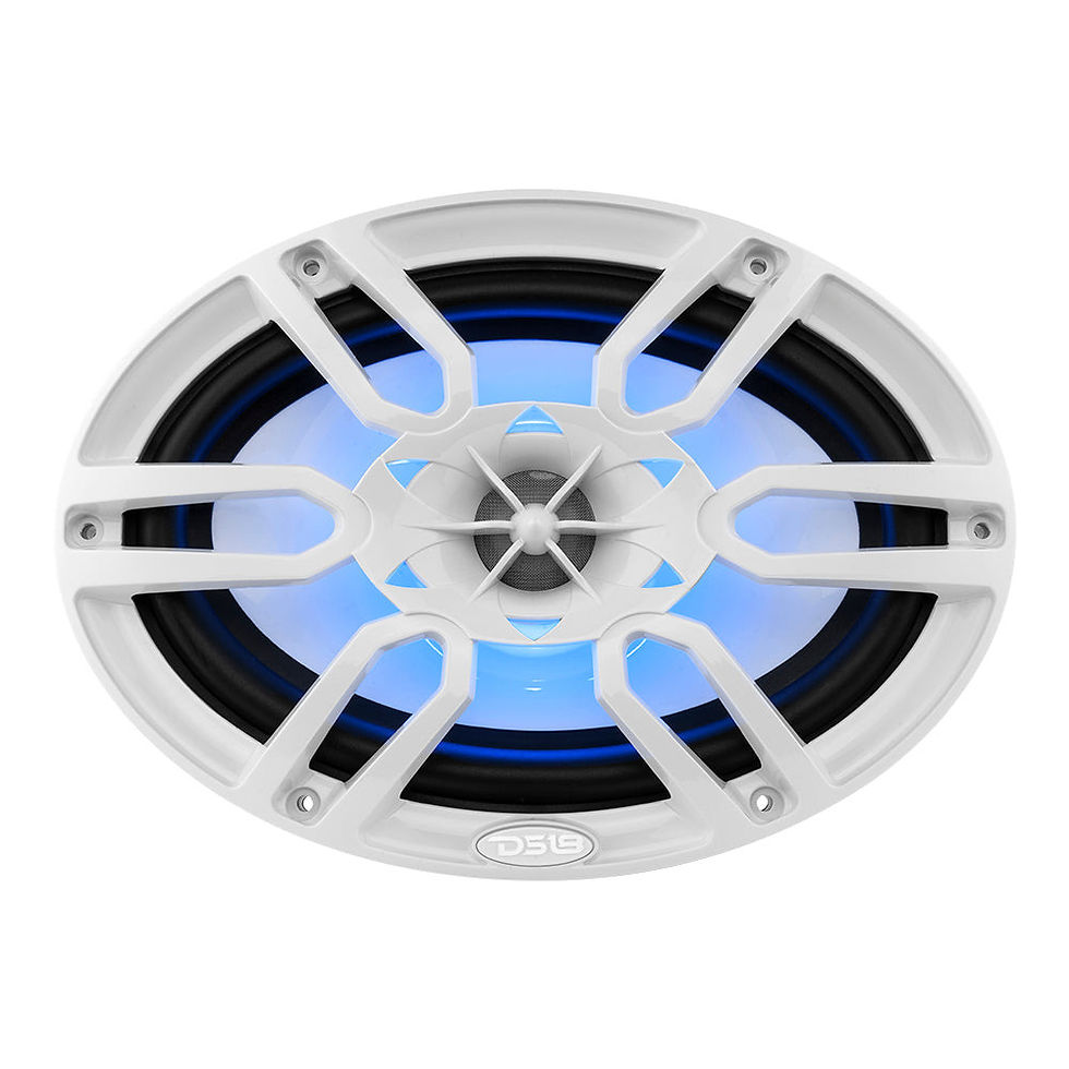 Thumbnail: NXL-89/WH HYDRO 6X9" 2-WAY MARINE SPEAKERS RGB LED LIGHTS (375 WATTS) WHITE