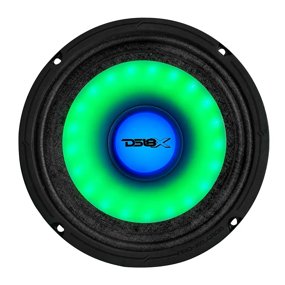 Thumbnail: MID-RANGE LOUDSPEAKER W/ DUAL RGB LED FOR CONE & DUST CAP 250 WATTS 4-OHM