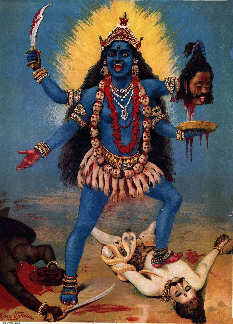 Chromolithograph by Raja Ravi Varma, circa 1910 from The Hemamalini and Ganesh Shivaswamy Collection
