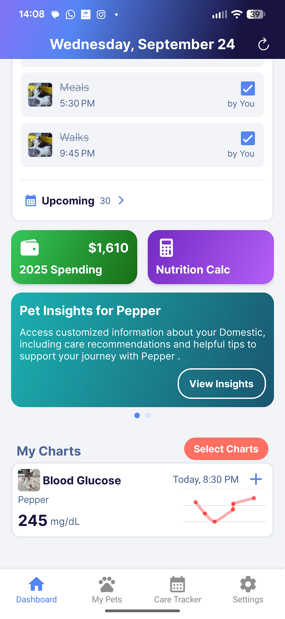 Tracking expenses with Every Wag