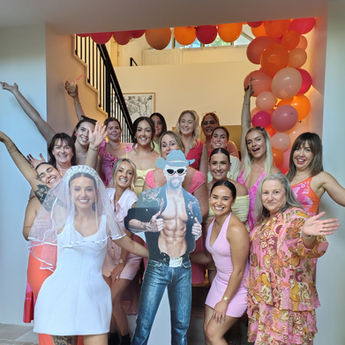 Bride tribe at life drawing hens party class in australia