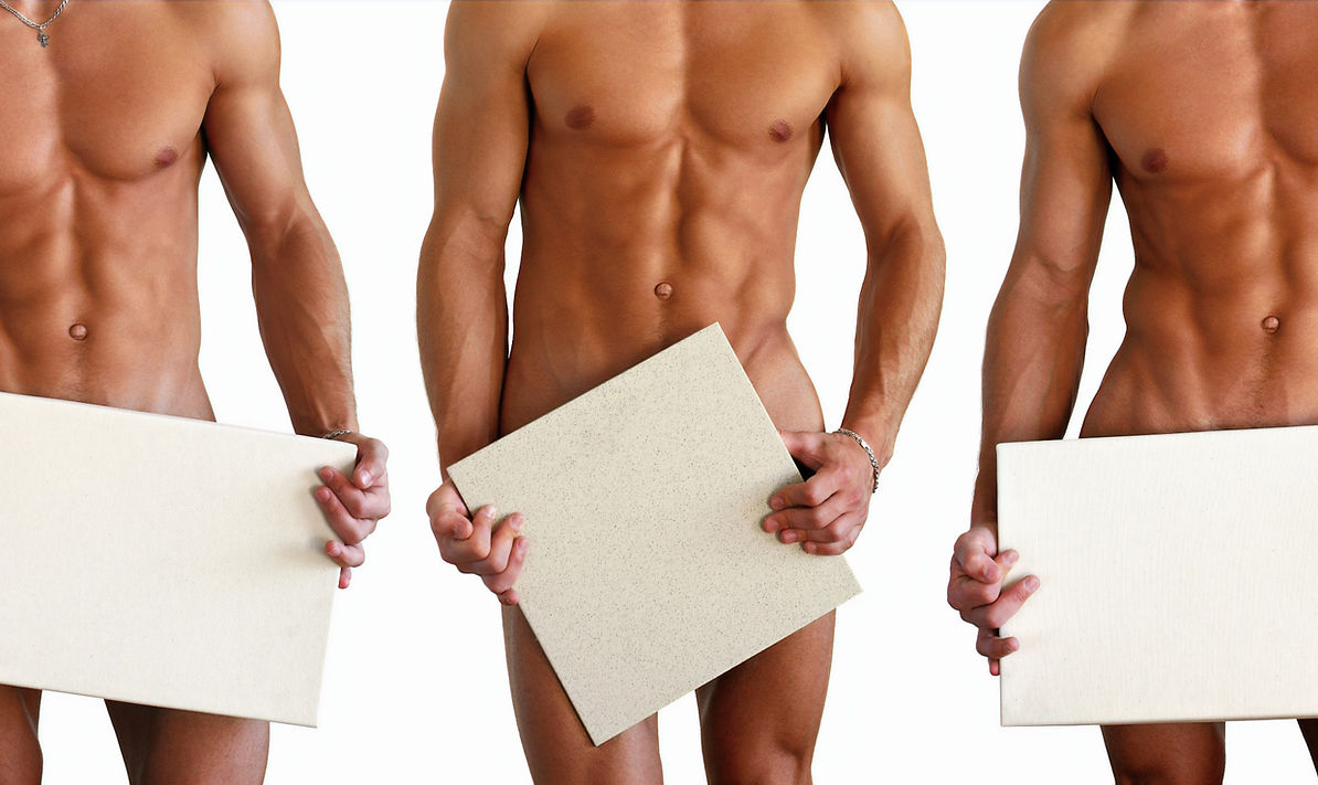 Nude male model posing for life drawing in Sydney studio