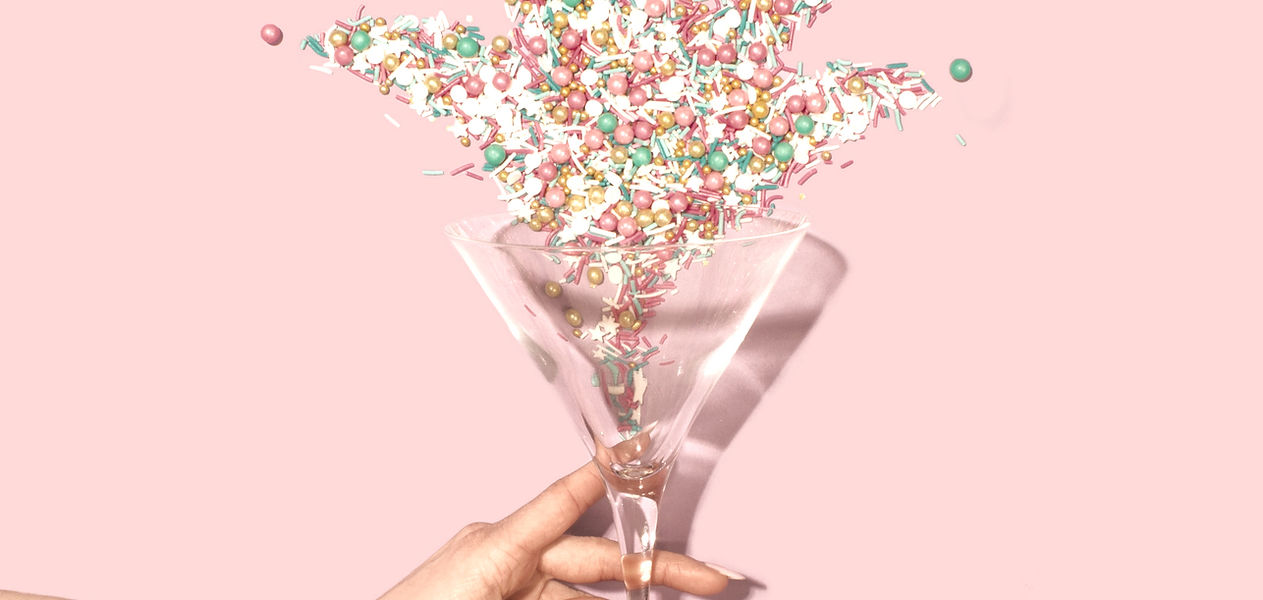 Hens Party Topless Waiter with coctail glass