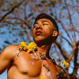 Hunky topless male model for a Melbourne Hens Party