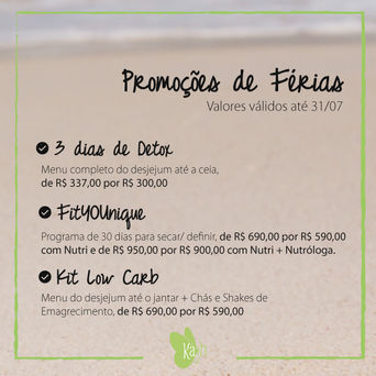 PROMOÇÕES DE FÉRIAS KAJH