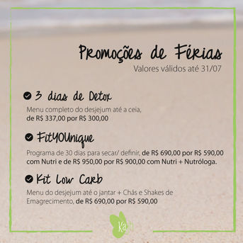 PROMOÇÕES DE FÉRIAS KAJH