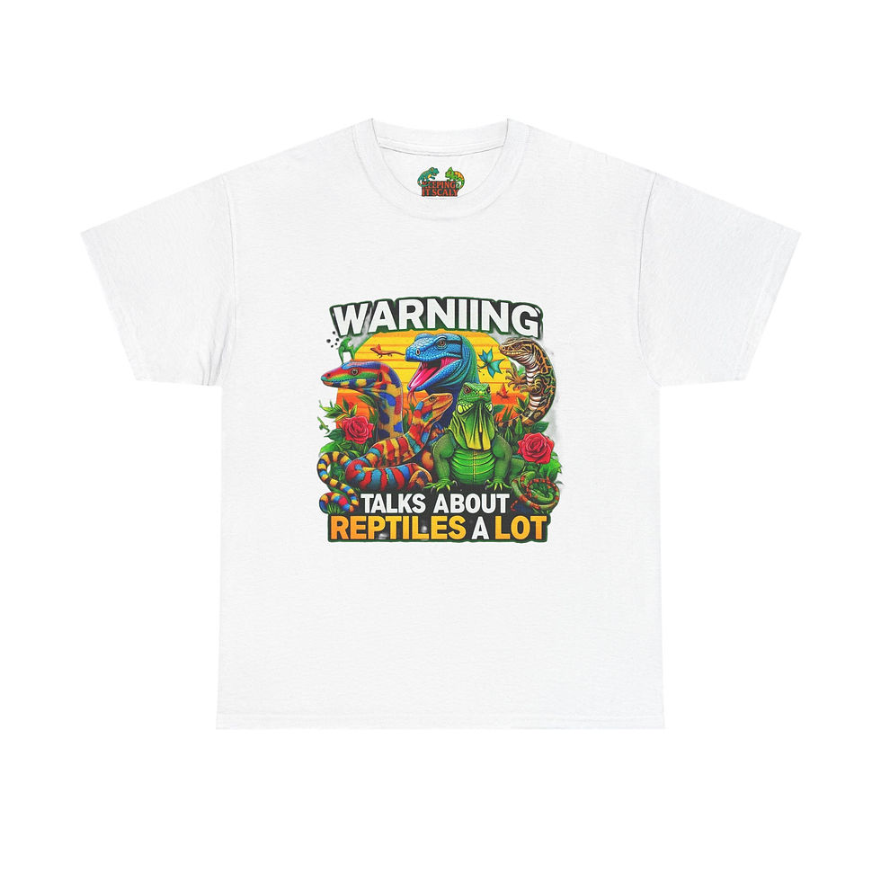 Reptile Enthusiast Tee - Warning Talks About Reptiles A Lot