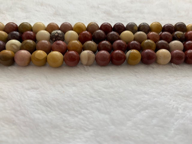 Thumbnail: Natural Mookaite Beads Strands, Round, 10mm