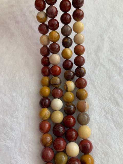 Thumbnail: Natural Mookaite Beads Strands, Round, 10mm