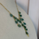 Thumbnail: Teal Czech Glass Teardrop Cascade Necklace