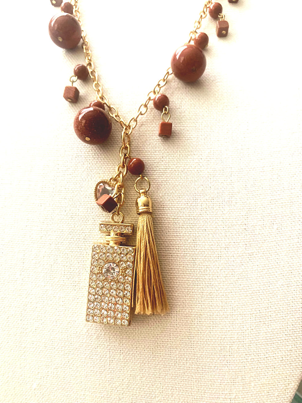 Thumbnail: “Fragant aroma” Goldstone Chain necklace set. 