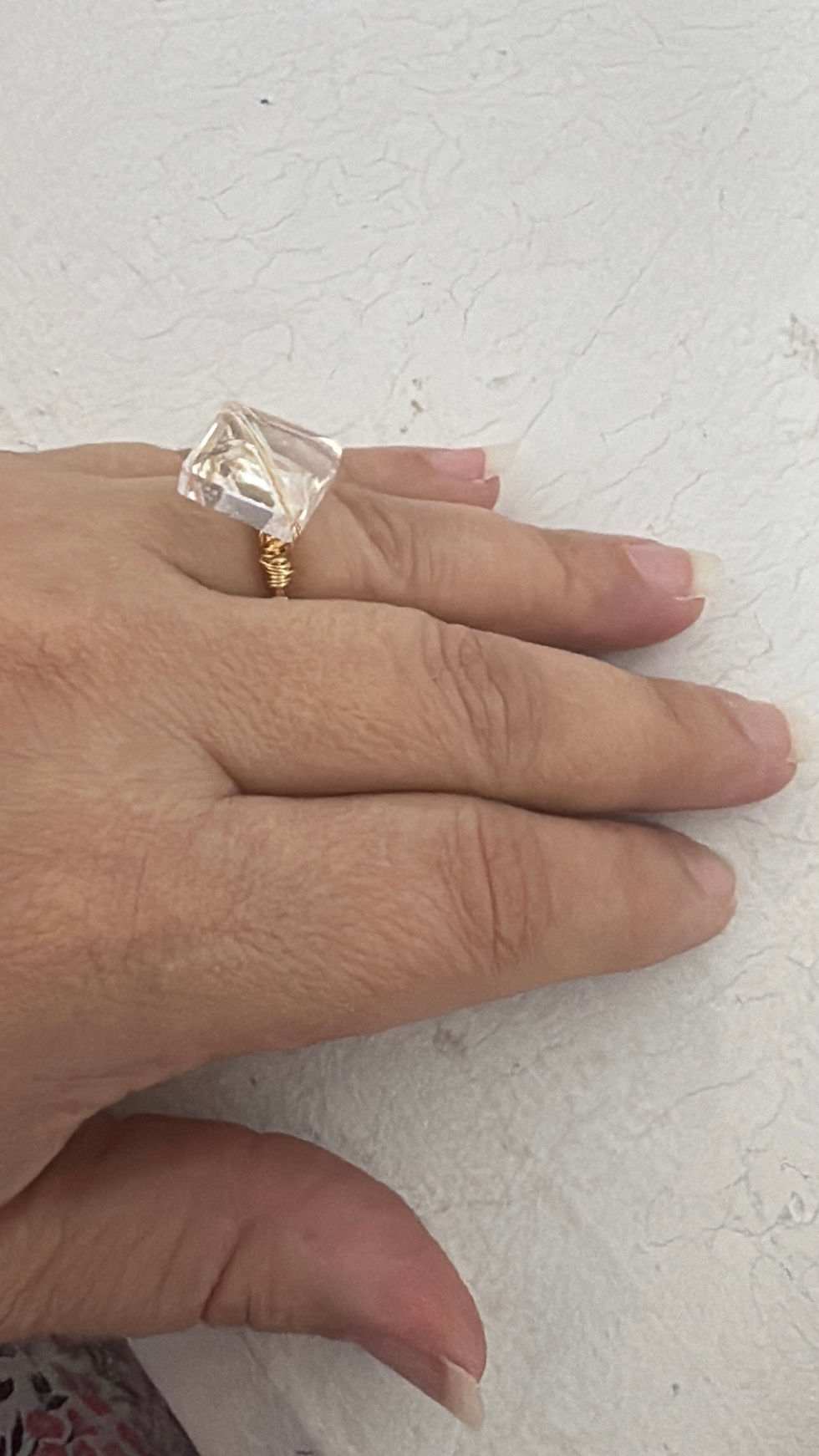 Thumbnail: Crystal Wire Ring
