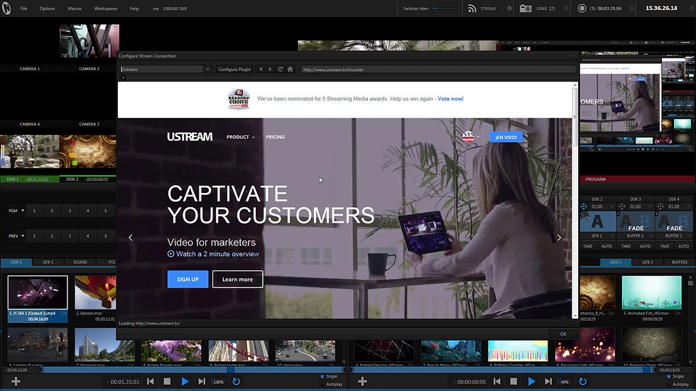 Entramos Opciones de Streaming