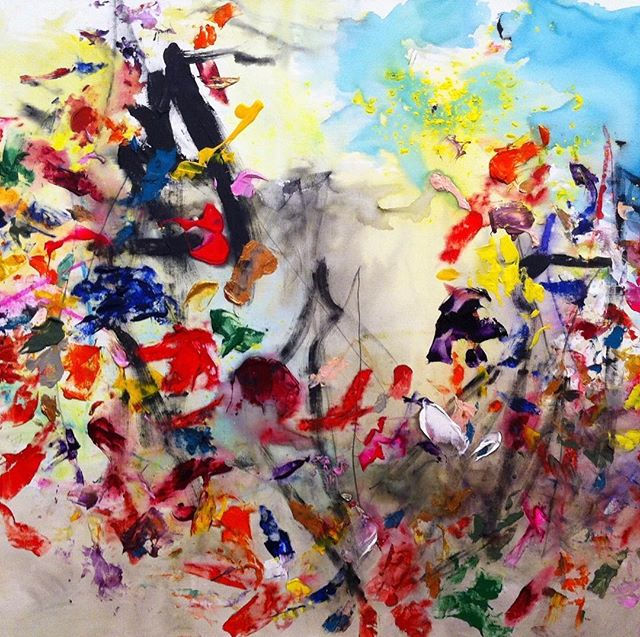 Paris in New York_58 x 52 inches_acrylic on canvas