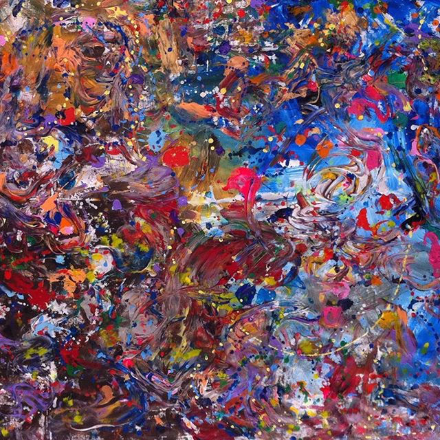 Paris Blue, 58x52 inches, acrylic on canvas