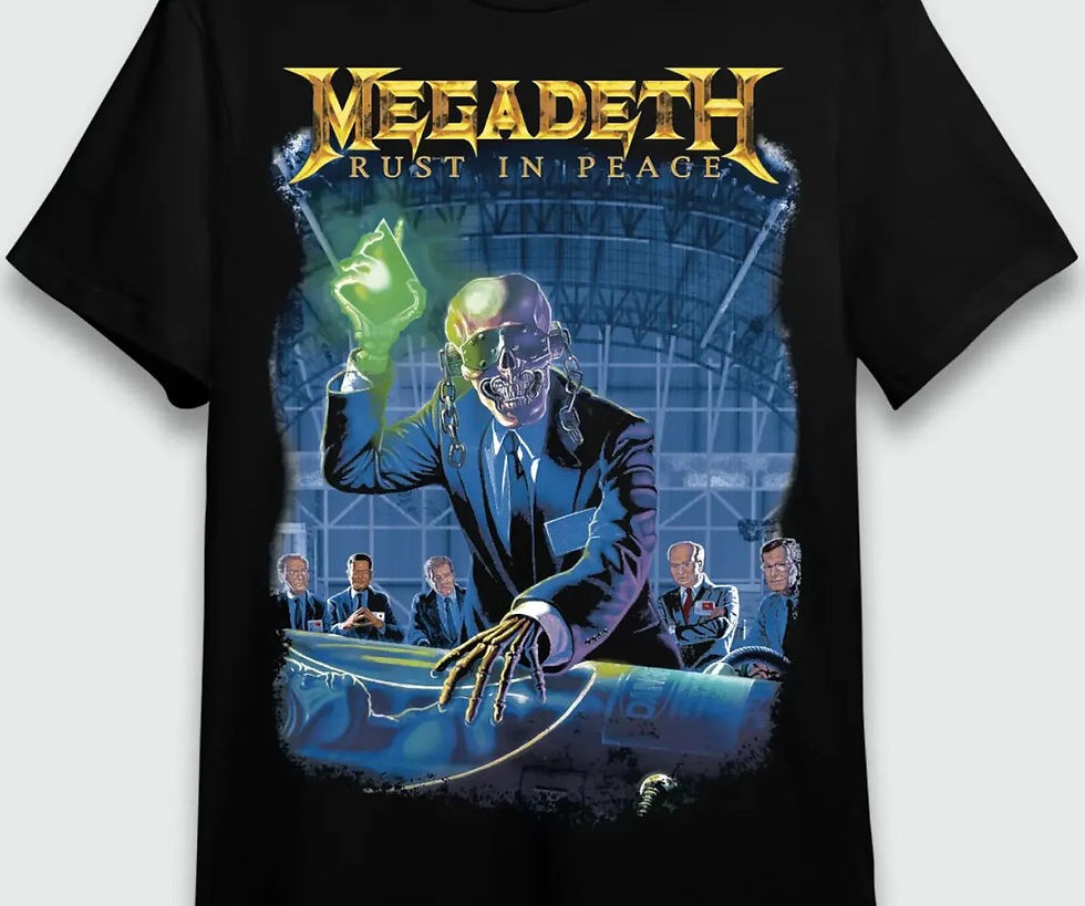 Camiseta Megadeth Rust in Peace Plus Size Preto OF0067