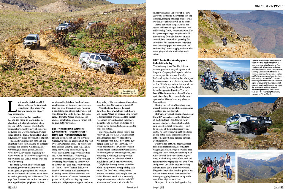 4 Bikes, 5 Bakkies, 12 Passes