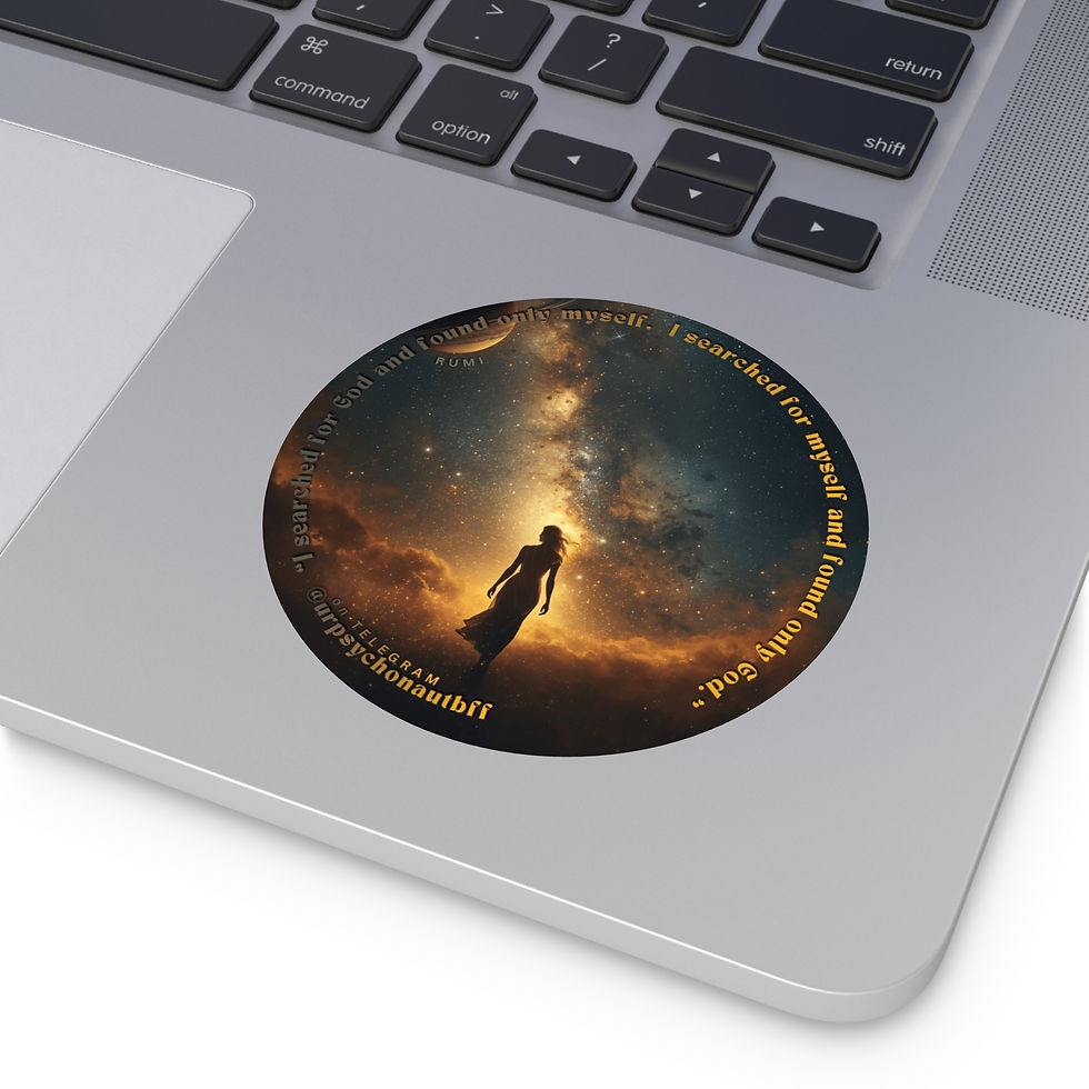 Thumbnail: Your Psychonaut Bestie Rumi Quote Water Resistant Sticker