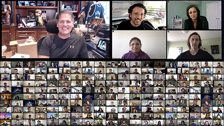 Mark Cuban in a private Zoom fireside chat