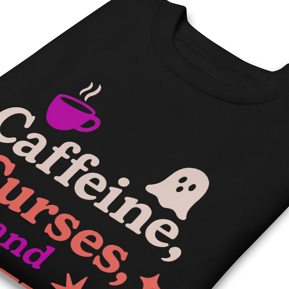 Thumbnail: Caffeine, Curses, and Cozy Chapters Sweatshirt (Unisex)