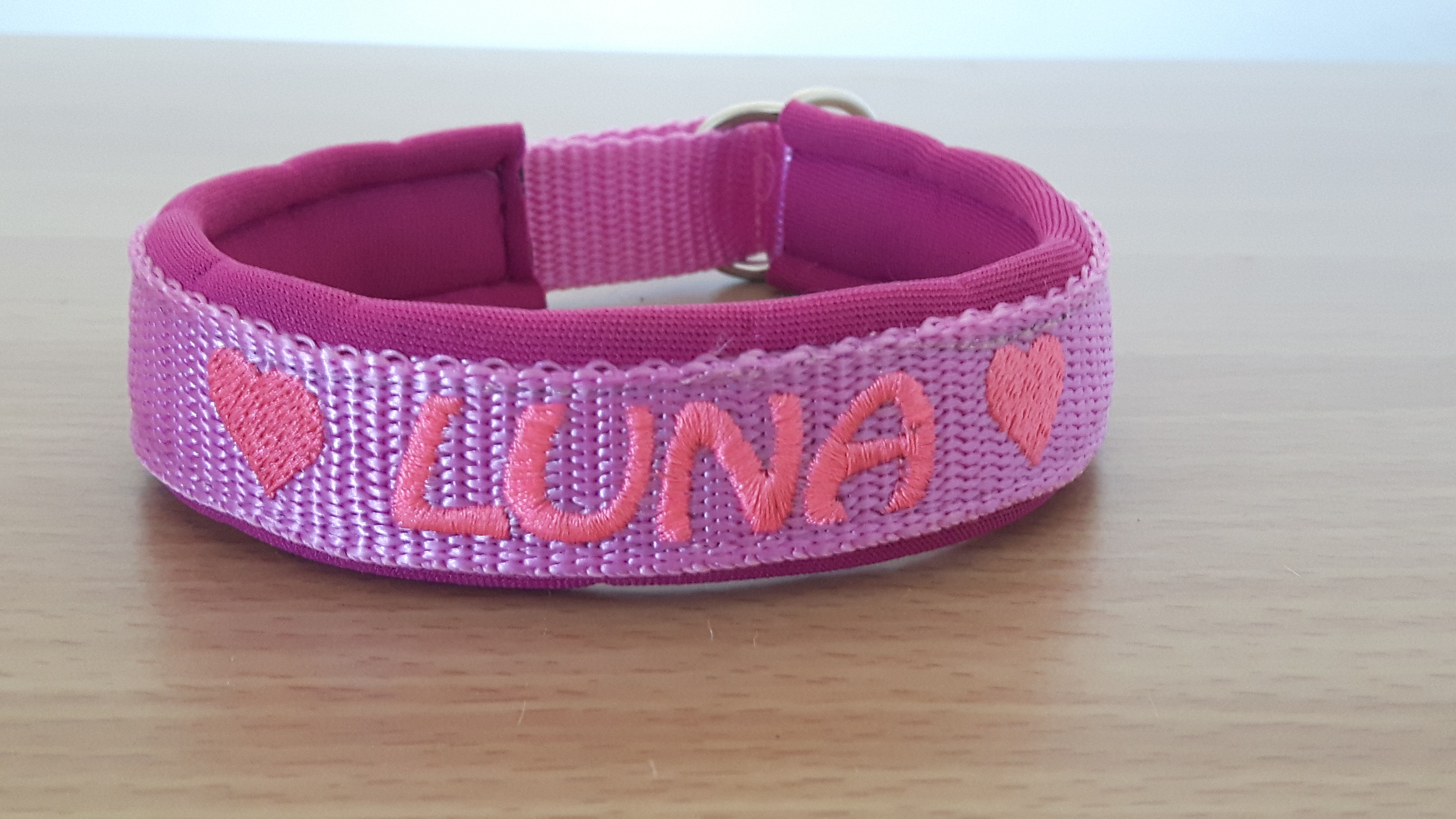 Besticktes Halsband 1,5cm